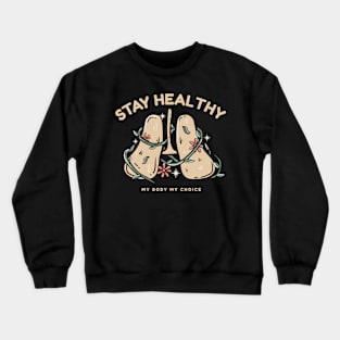 Lungs illustration and floral Crewneck Sweatshirt